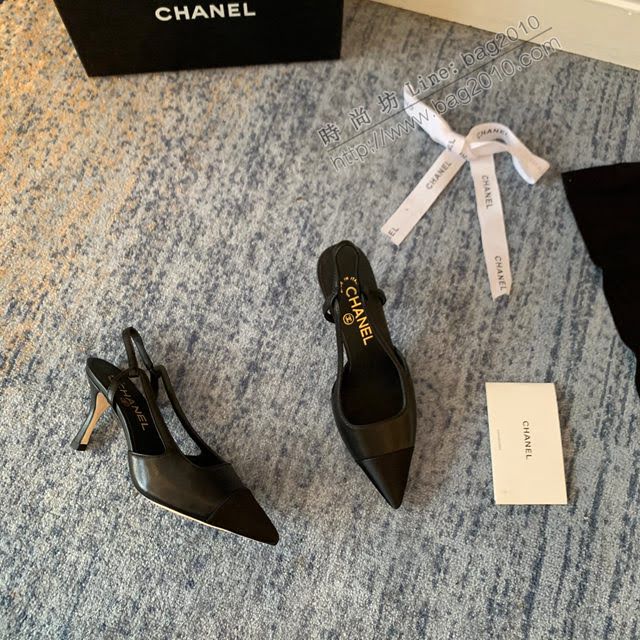Chanel女鞋 香奈兒2020Cruise新款 小香單鞋 Chanel羊皮高跟涼鞋  naq1118